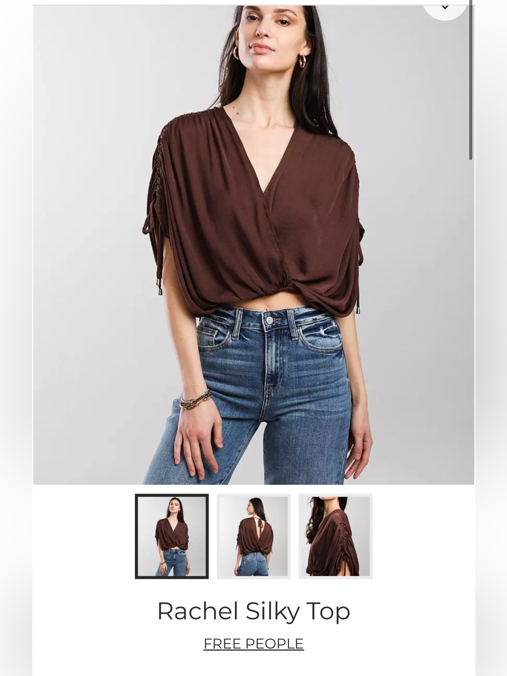 Free People Rachel Silky Top in Scorpio
